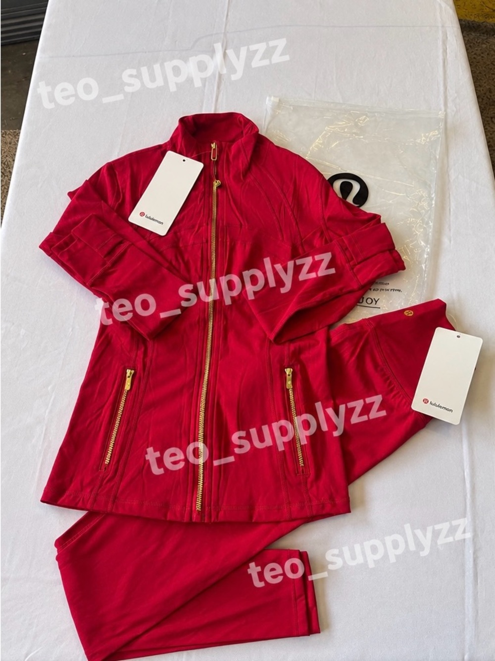 Lululemon Women's Red Zip-Up Jacket